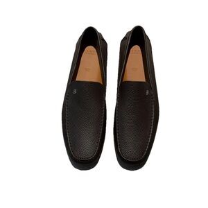Bally Men's Leather Driving Loafers Brown Made In Italy Luxury Shoes Size 10